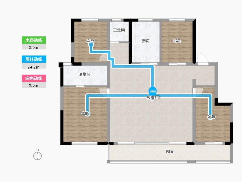 陕西省-西安市-招商央畔-133.82-户型库-动静线