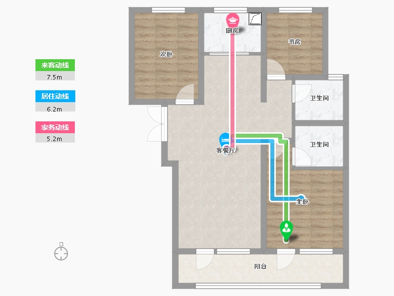 河北省-邢台市-臻园-82.14-户型库-动静线