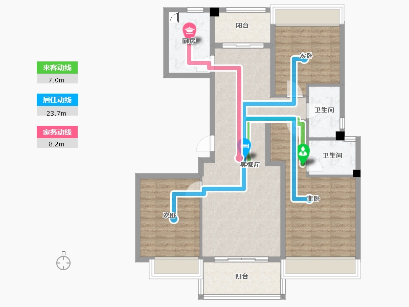 河南省-驻马店市-湖滨新城-103.00-户型库-动静线