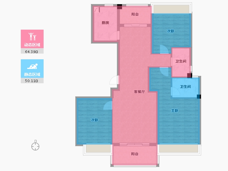 河南省-驻马店市-湖滨新城-103.00-户型库-动静分区