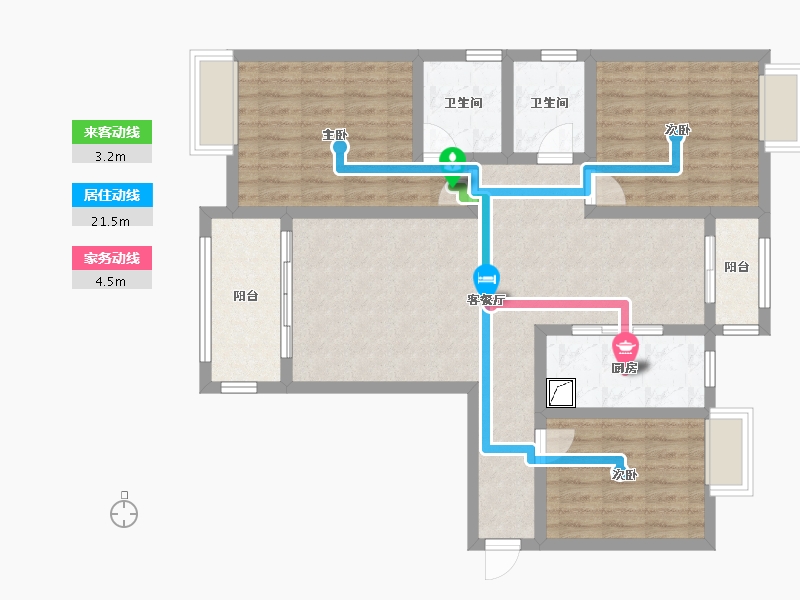 江西省-吉安市-瑞德佳苑-109.00-户型库-动静线