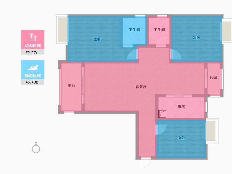 江西省-吉安市-瑞德佳苑-109.00-户型库-动静分区