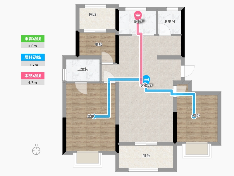 河南省-洛阳市-和昌御水湾-86.00-户型库-动静线