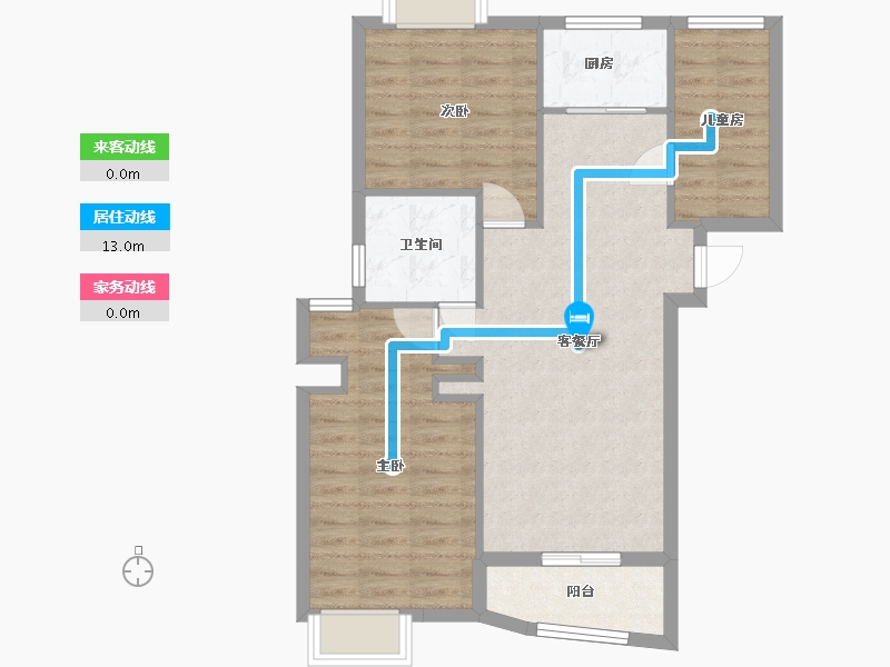 上海-上海市-东方丽都-85.00-户型库-动静线