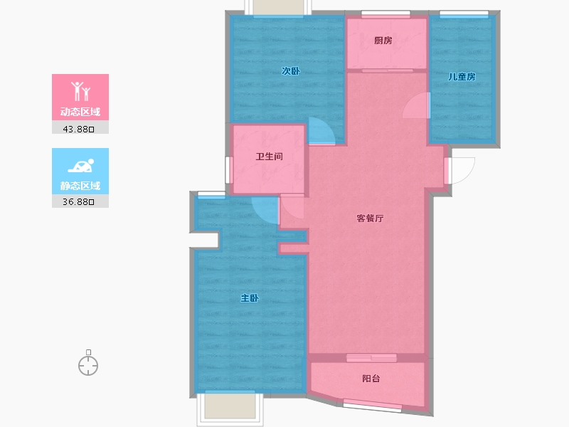 上海-上海市-东方丽都-85.00-户型库-动静分区