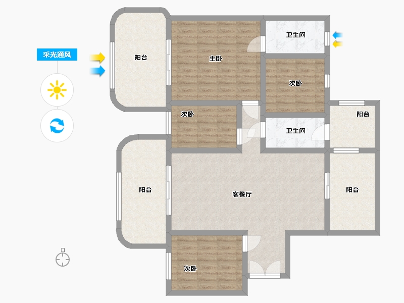 贵州省-黔西南布依族苗族自治州-财富中心-120.00-户型库-采光通风