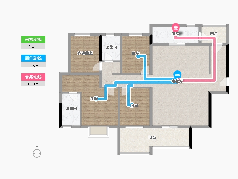 广东省-中山市-越秀建发·玺樾-129.61-户型库-动静线