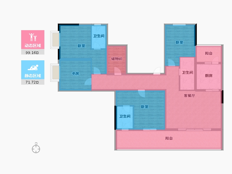 云南省-临沧市-海棠佳园四期·天汇-152.81-户型库-动静分区