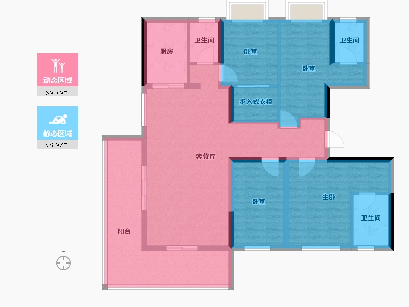 云南省-临沧市-海棠佳园四期·天汇-114.41-户型库-动静分区