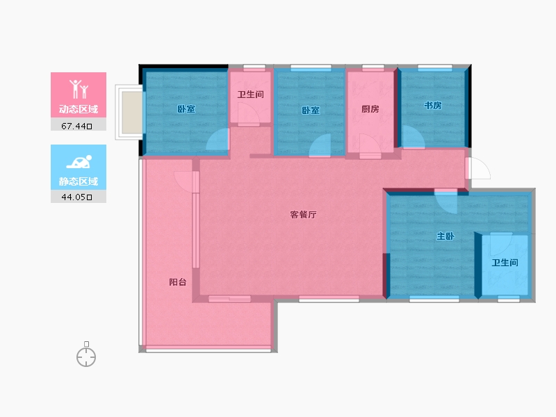 云南省-临沧市-海棠佳园四期·天汇-99.21-户型库-动静分区