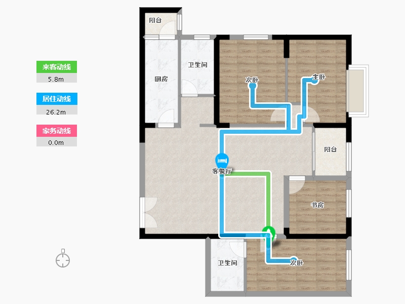 云南省-昆明市-悦满欣城-90.00-户型库-动静线