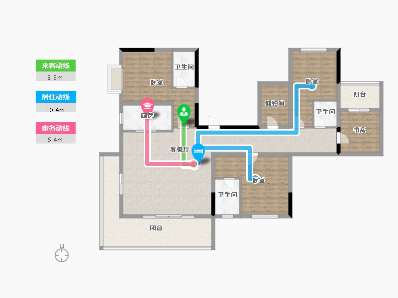 云南省-临沧市-海棠佳园四期·天汇-152.81-户型库-动静线