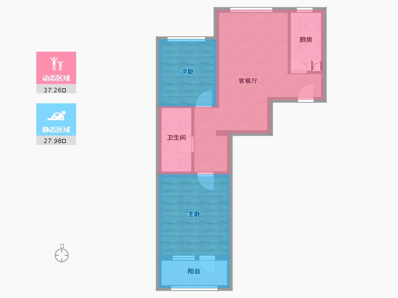 北京-北京市-丽景嘉苑-55.60-户型库-动静分区