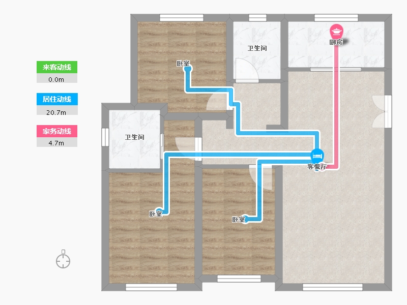 新疆维吾尔自治区-乌鲁木齐市-交建·雅苑-78.68-户型库-动静线