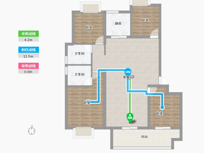 江苏省-泰州市-金通·桃李江南-104.01-户型库-动静线