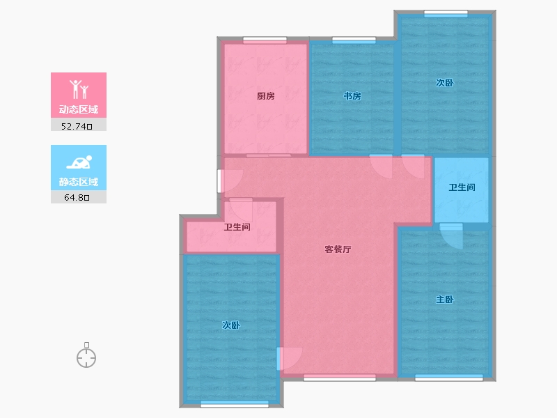 内蒙古自治区-呼伦贝尔市-公安小区-110.00-户型库-动静分区