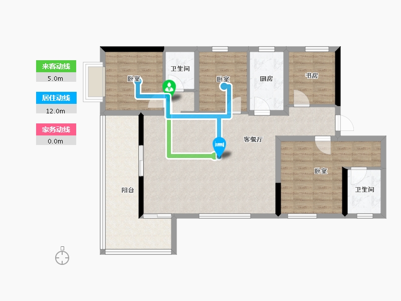 云南省-临沧市-海棠佳园四期·天汇-98.41-户型库-动静线