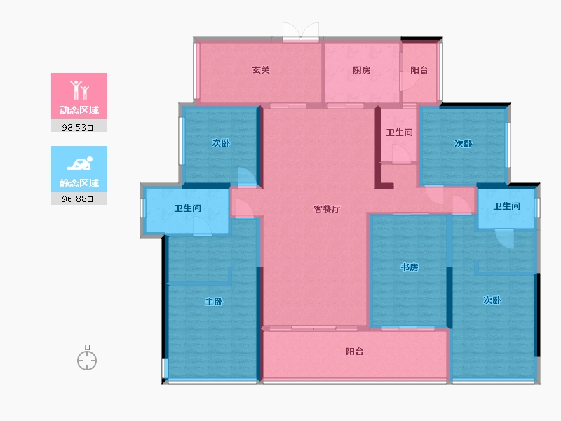 广西壮族自治区-贵港市-华盈·壹品江山-159.00-户型库-动静分区