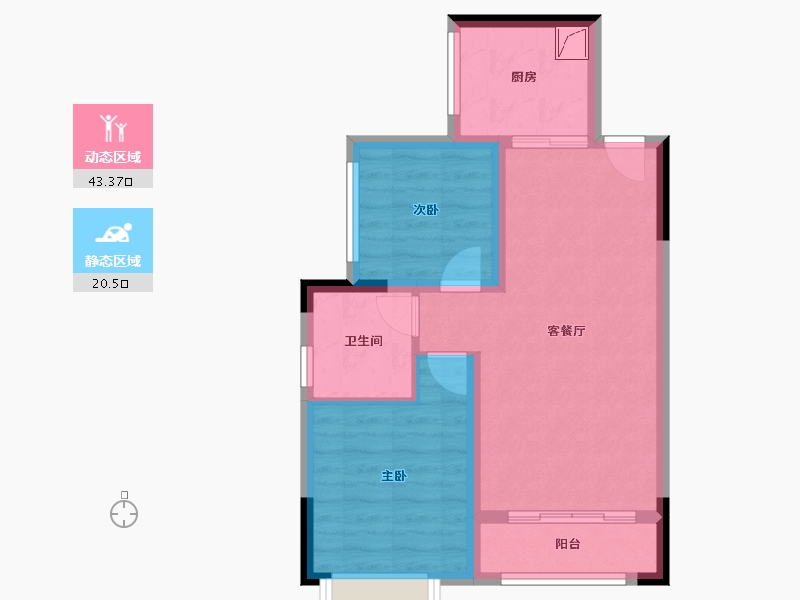 四川省-宜宾市-金江外滩四期-50.00-户型库-动静分区