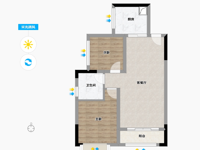 四川省-宜宾市-金江外滩四期-50.00-户型库-采光通风