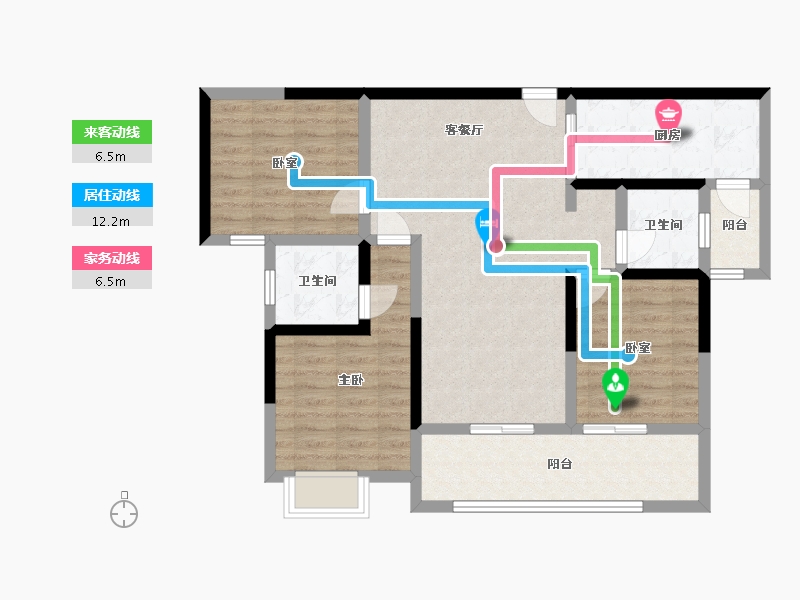 湖北省-咸宁市-乐家小区-100.00-户型库-动静线