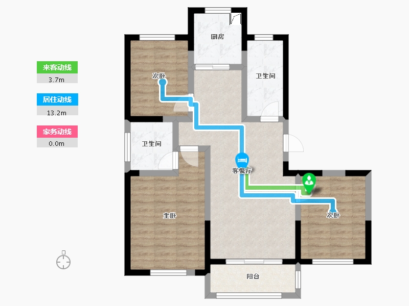 山东省-济南市-燕子山小区东路11一l-110.00-户型库-动静线