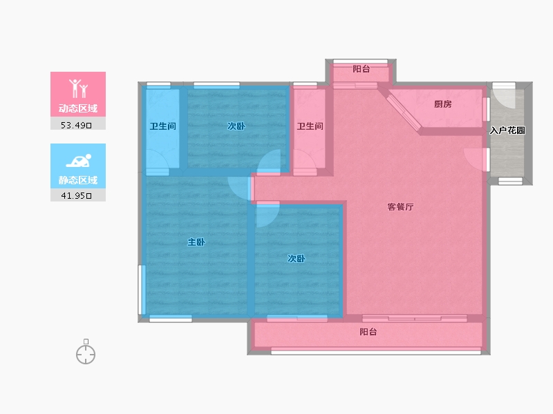 广东省-东莞市-新世纪星城-88.00-户型库-动静分区