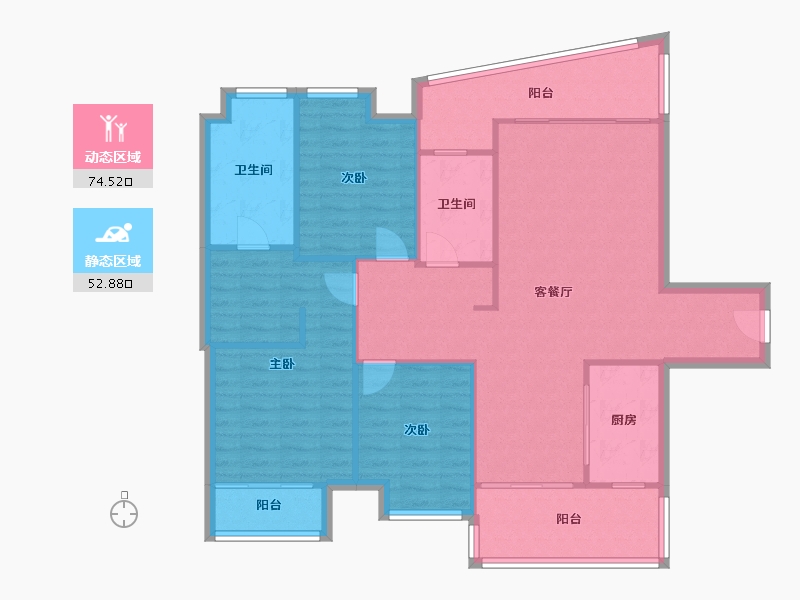 广东省-惠州市-天安珑城-100.00-户型库-动静分区