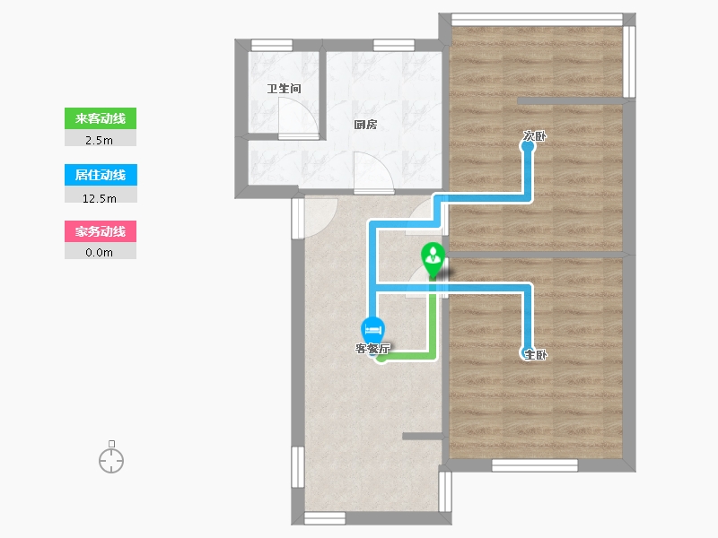 四川省-成都市-玉林街道-53.25-户型库-动静线