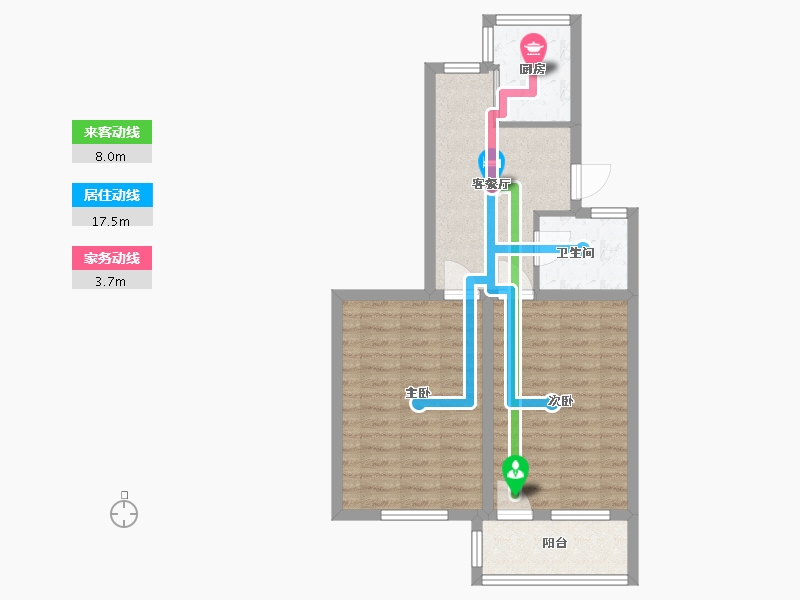 江苏省-苏州市-彩香一村-三区-61.48-户型库-动静线