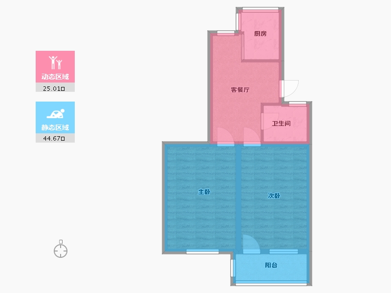 江苏省-苏州市-彩香一村-三区-61.48-户型库-动静分区