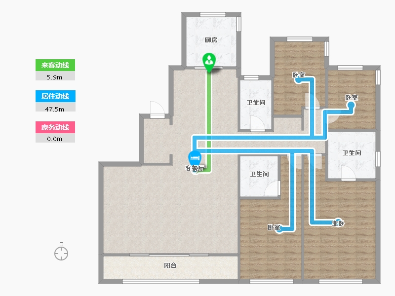 浙江省-杭州市-融信公馆ARC-151.70-户型库-动静线