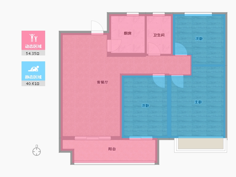 山东省-济宁市-圣润公馆-85.00-户型库-动静分区