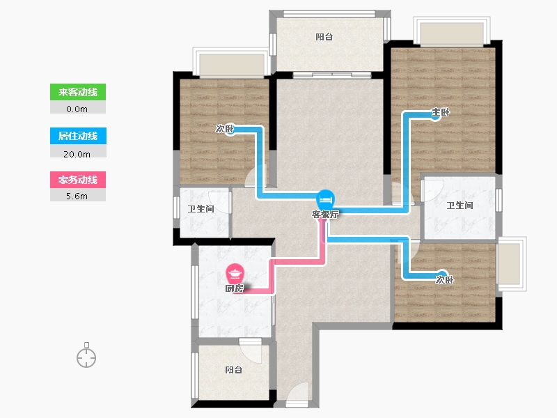 广东省-湛江市-申蓝宝邸-101.00-户型库-动静线