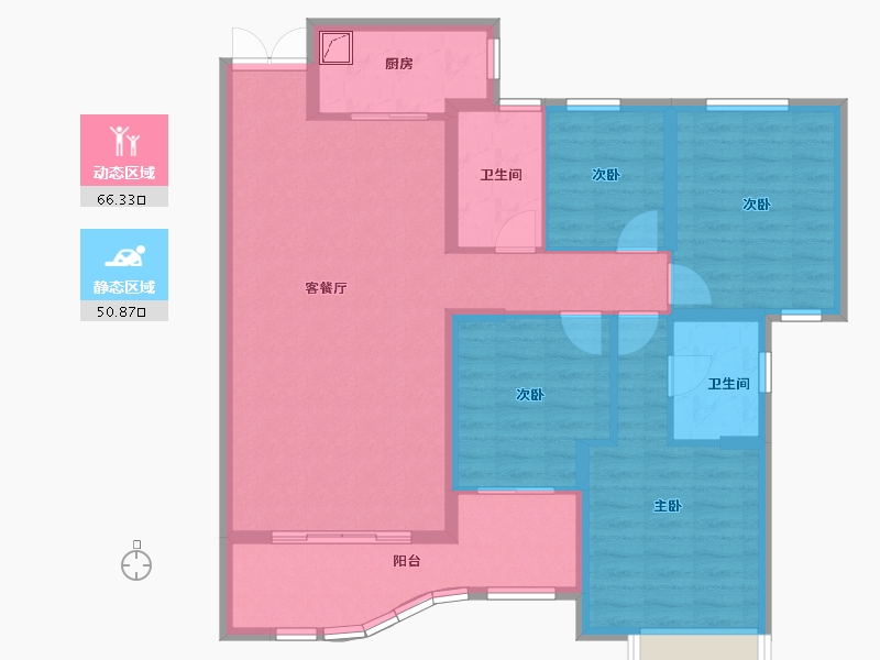 福建省-泉州市-金凤屿-1号楼-105.00-户型库-动静分区