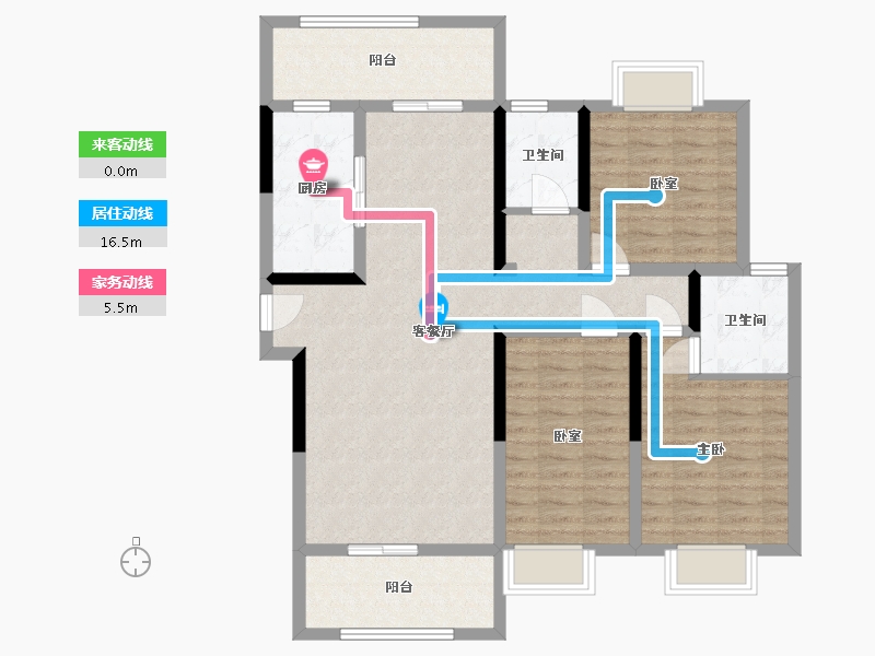 湖北省-咸宁市-乐家小区-110.00-户型库-动静线