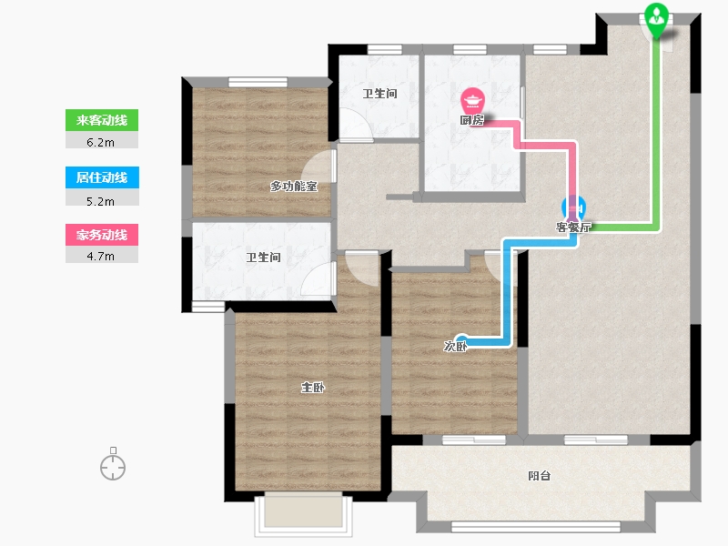 安徽省-阜阳市-新城云昱东方-113.00-户型库-动静线