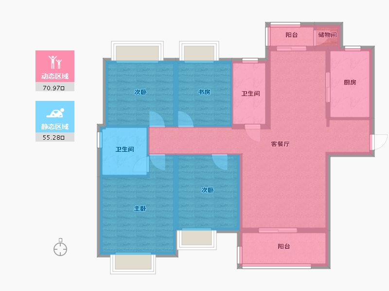 湖南省-长沙市-运达锦绣广场-119.30-户型库-动静分区