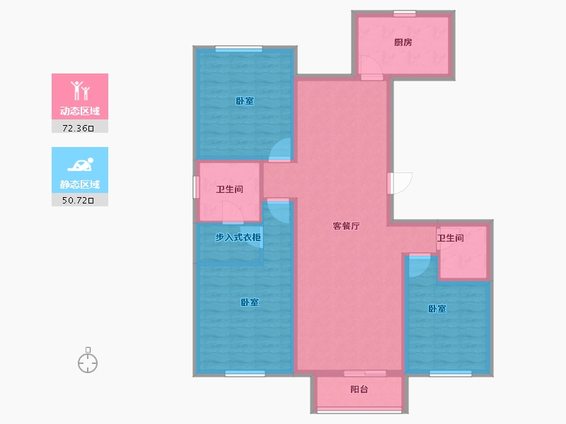 陕西省-榆林市-桃林书院-99.00-户型库-动静分区