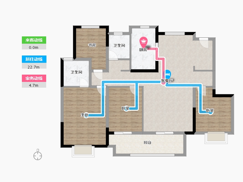 安徽省-阜阳市-新城云昱东方-129.00-户型库-动静线