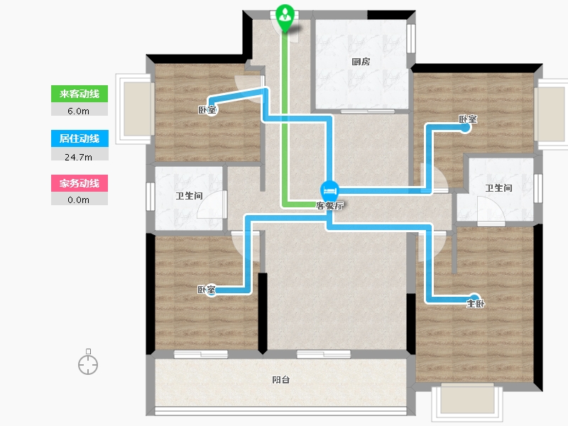 广东省-东莞市-招商保利·依城大观-96.00-户型库-动静线