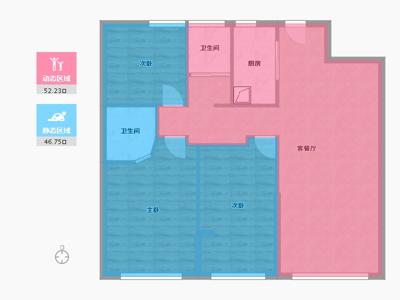 浙江省-宁波市-中海湖心半岛-94.00-户型库-动静分区