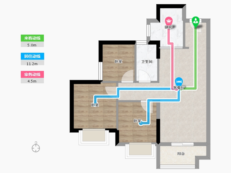 广东省-东莞市-招商保利·依城大观-57.21-户型库-动静线