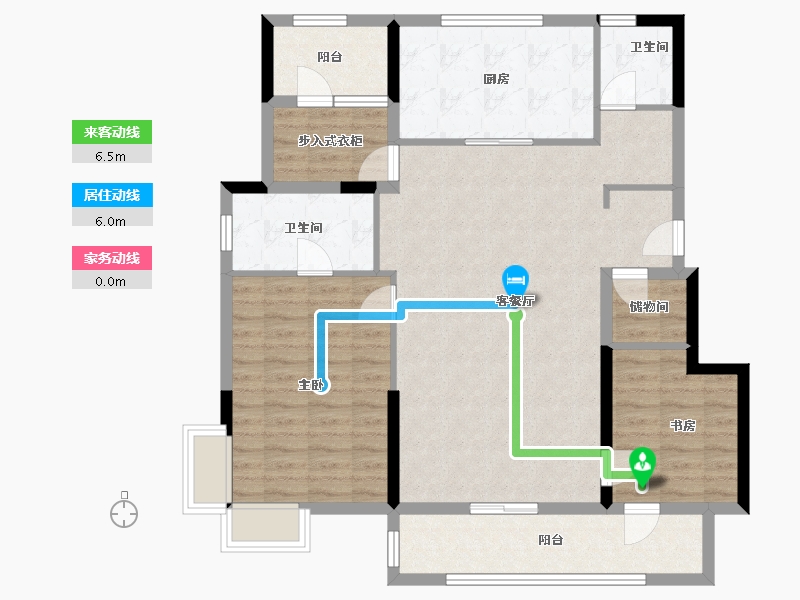 辽宁省-沈阳市-万科府前壹号-108.72-户型库-动静线