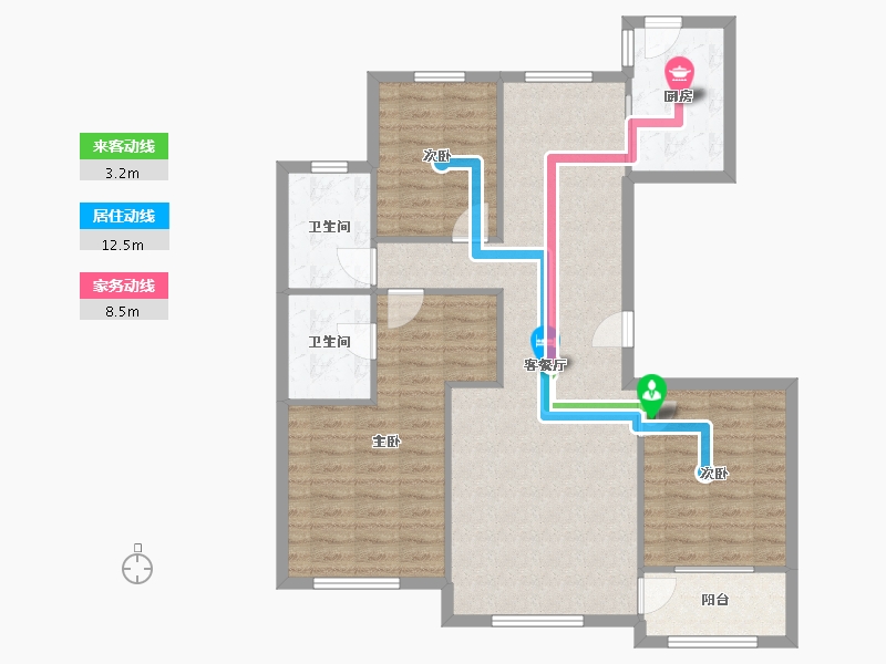 江苏省-无锡市-恒大御澜湾-117.30-户型库-动静线