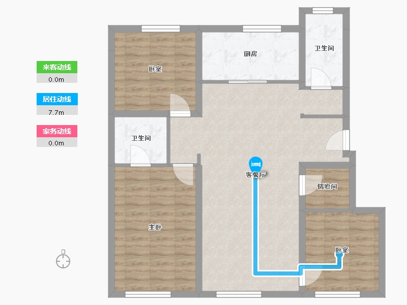 辽宁省-沈阳市-阳光城恒联·文澜湾-89.62-户型库-动静线