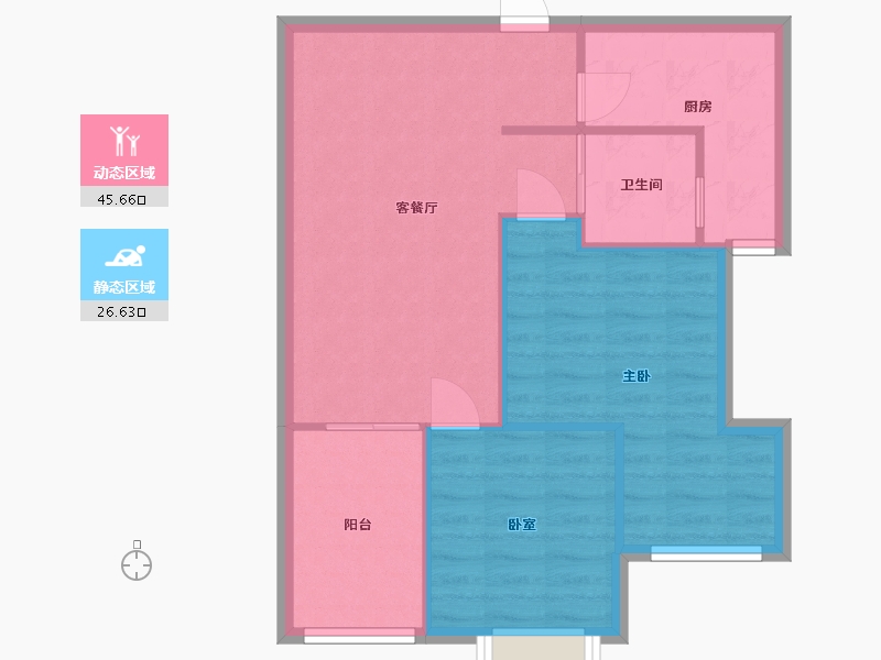 新疆维吾尔自治区-乌鲁木齐市-红星小区-69.00-户型库-动静分区