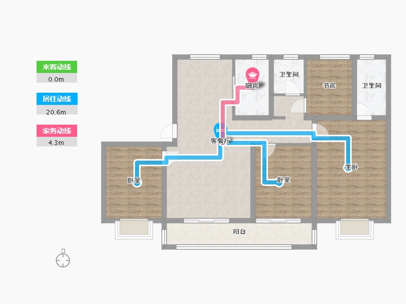 河北省-沧州市-天正壹号院-110.00-户型库-动静线