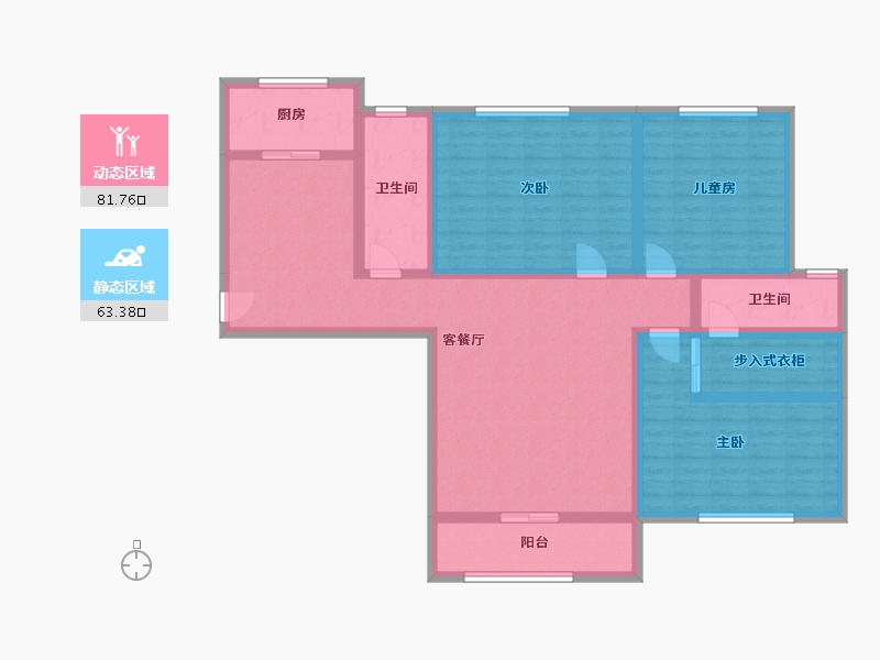 湖北省-黄冈市-清华苑-129.82-户型库-动静分区