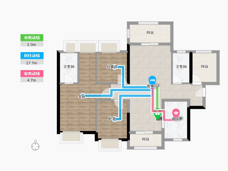 广东省-江门市-万科金域华府-92.94-户型库-动静线